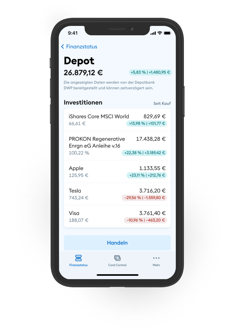 Depotstatus in der DKB App